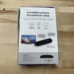 Roku Express 4K+ streaming device,high definition, 4K, and HDR quality.