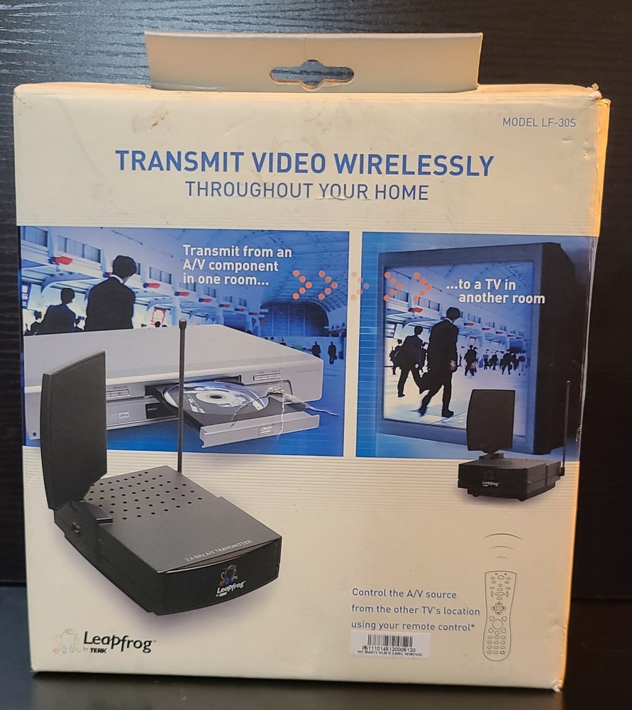 Transmit Video Wirelessly Throughout Your Home. Leapfrog By Terk. Model LF-30S