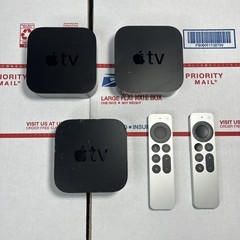 Lot Of 3 Apple TV units A1842 / A1625 + Remotes – * AS IS – Parts Or Repair –
