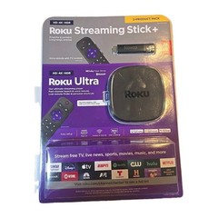 NEW 2 Pack Roku Ultra 4K HDR Pro & Roku Stick 4K with Voice Remote – Sealed!