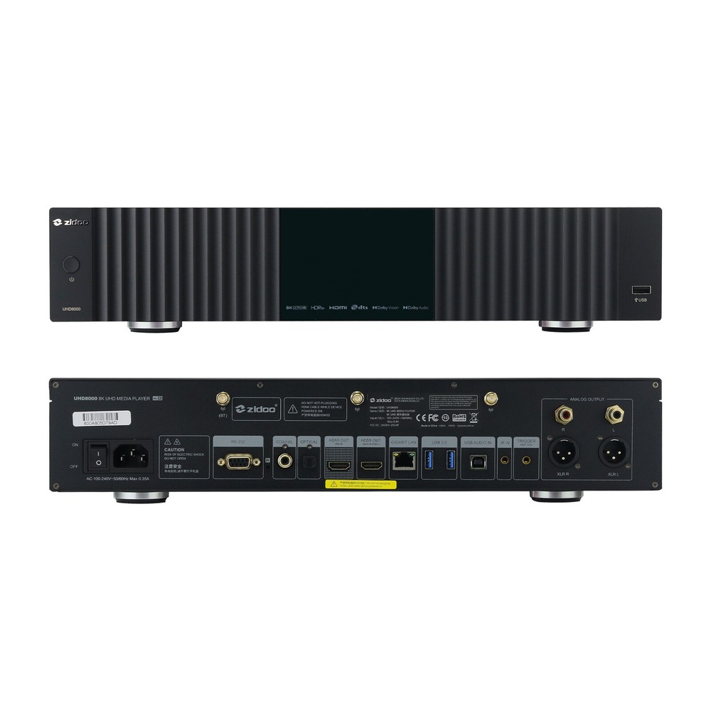 Hi-end DAC Audio Decoder 8K All-in-one Media Player HiFi Streaming ZIDOO UHD8000