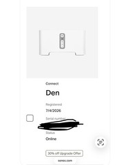 Sonos Connect Gen 1 S1 Wireless Music Streamer White Works Great