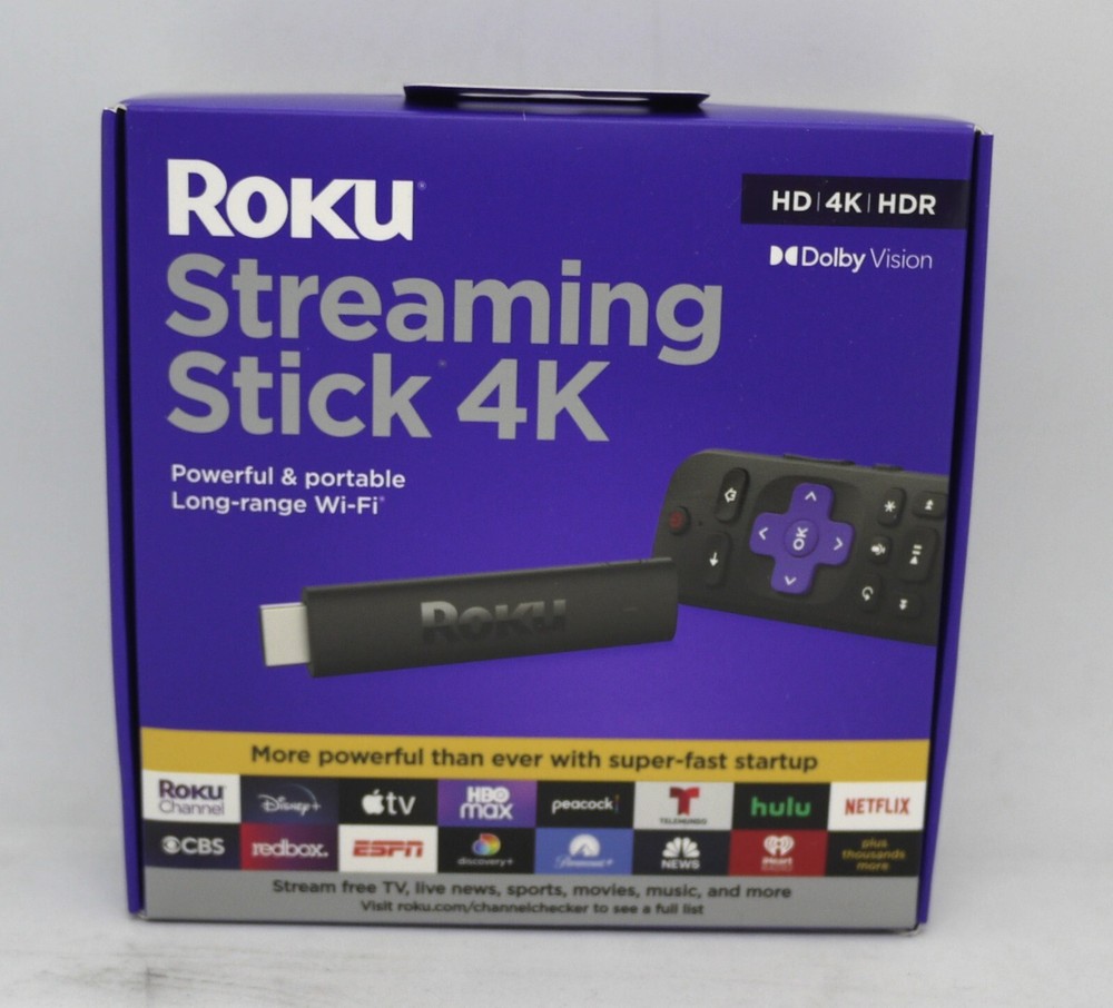 ROKU STREAMING STICK 4K 2021 (4K/HD/HDR) (3820R) MEDIA PLAYER *NEW in RETAIL BOX