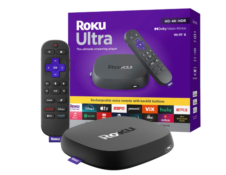 New Roku Ultra Steaming Device Black 4850R NFB