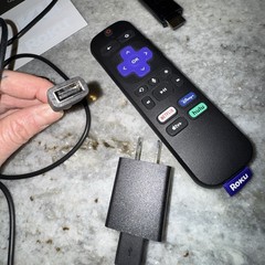 Roku Streaming Stick Plus 4K Streaming Media Player with Remote Cords And Box