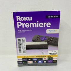 Roku Premiere 4K HDR Streaming Media Player – White (3920RW-SW)