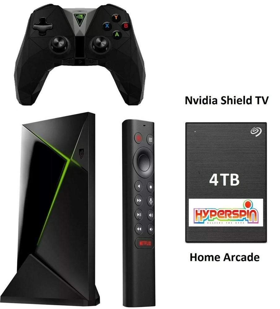 Nvidia Shield TV 2019, Gaming Controller, & 4TB HDD Retro Gaming used