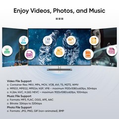 1080P Full HD Digital Media Player for USB Drives & SD Cards, HDMI, Auto Playbac