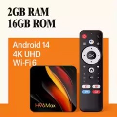 H96 MAX H313 Android 14 TV Box 4K HD WiFi6 BT5.0 100M Google Voice Assistant Sun