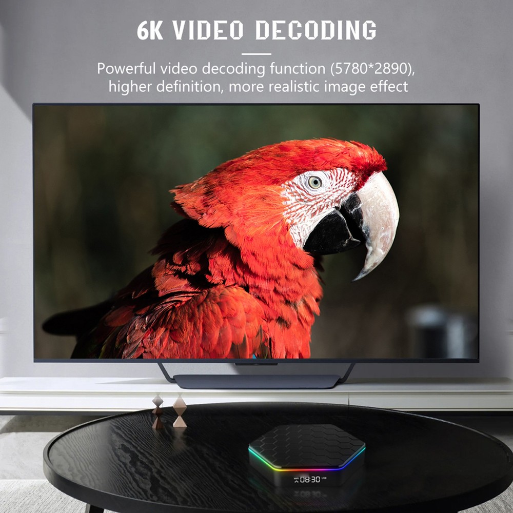 Smart Home Media Player 2.4G 5G Dual Band WiFi6 BT 5.0 4K Media Player TV B CZCD
