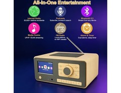 NIB Ocean Digital WR-393 WiFi Internet Radio with FM, Podcast, Bluetooth Speaker