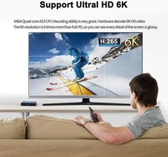 Quad-core Android TV Box – 4GB RAM 32GB ROM – Dual WiFi 6K UHD – Bluetooth 5.0