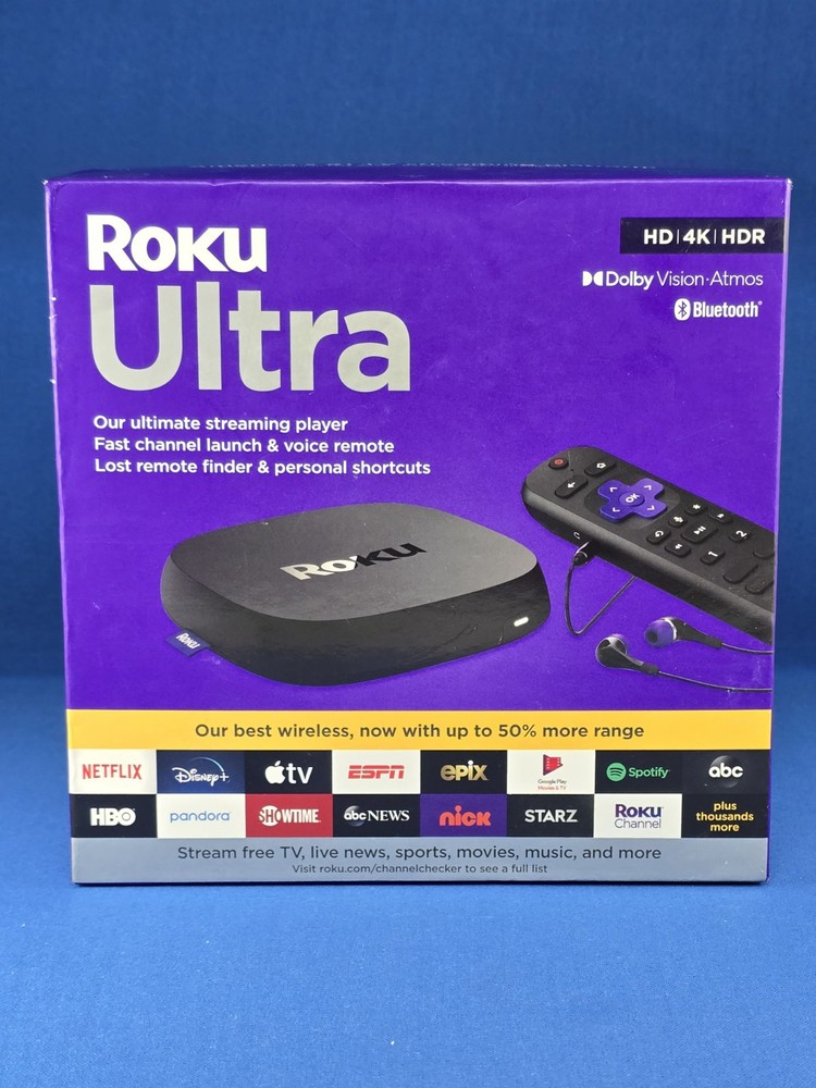 Roku Ultra 4800R 4K Streaming Media Player Black – New Open Box, & Wall Mount!