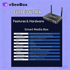 Vseebox Elite Ultra Android TV Box, 8K Streaming Media Player with Voice Control