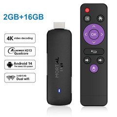 Global Version Android TV Stick Mortal Q8 Voice Remote Android14 8K4K Video Wifi