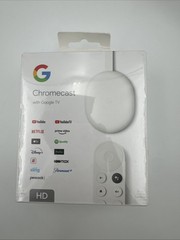 New-Sealed-Google-Chromecast W/ Google TV-Snow-GA03131-US-Free Shipping