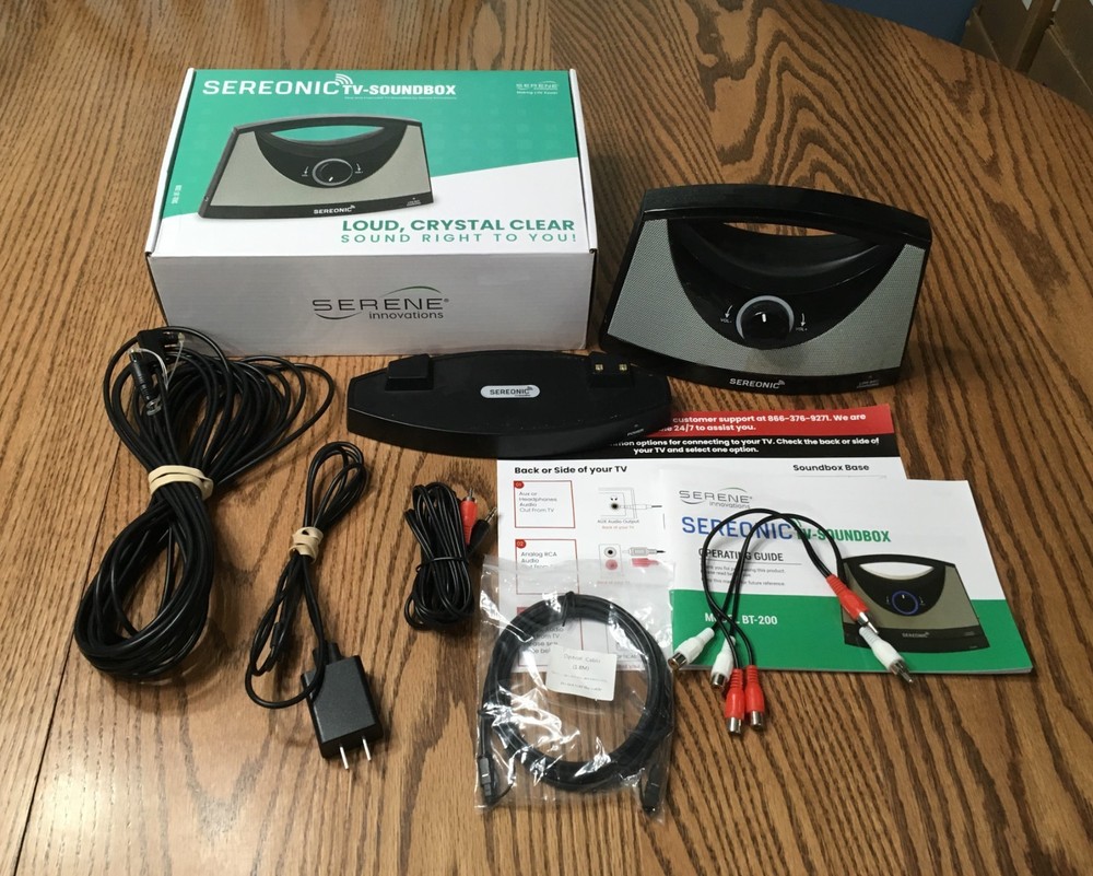 SEREONIC TV SOUNDBOX / SERENE INOVATIONS MODEL BT-200 / COMPLETE IN ORIGINAL BOX