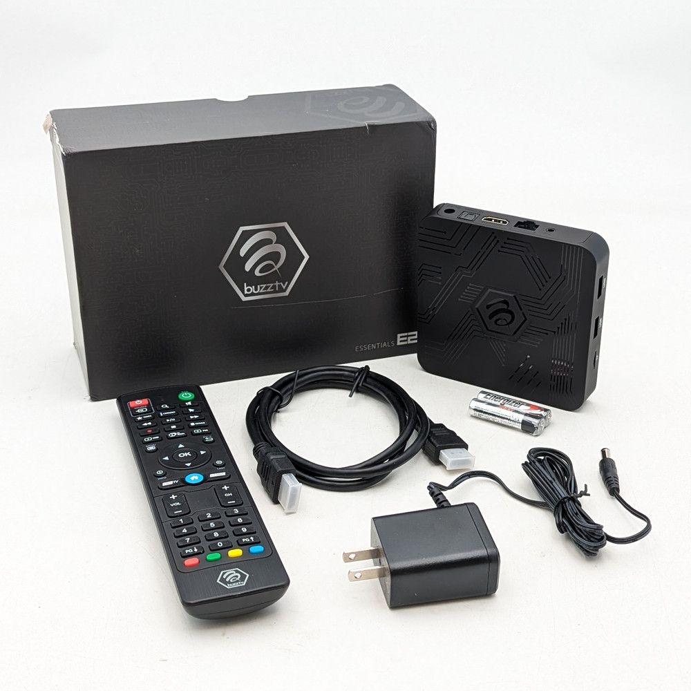 Buzz TV Essentials E2 4K UHD 2GB RAM 16GB Dual Band Streaming Device | Black