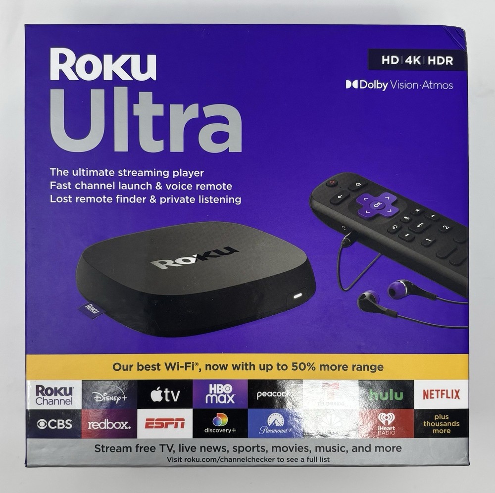 Roku Ultra 4800R 4K Streaming Media Player – Black (B)