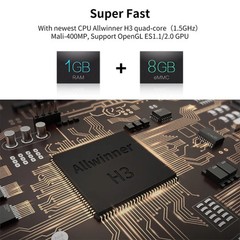 R69 1080P HD Smart TV BOX Android 4.4 Media Player with Remote Control, Quad Co