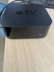 Apple TV HD (4th Gen) Model A1625 + OEM Black Siri Remote & Power Cord – Reset