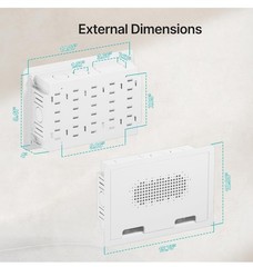 in-Wall Media Box,Recessed Outlet Wall Box,Structured Media Enclosure.