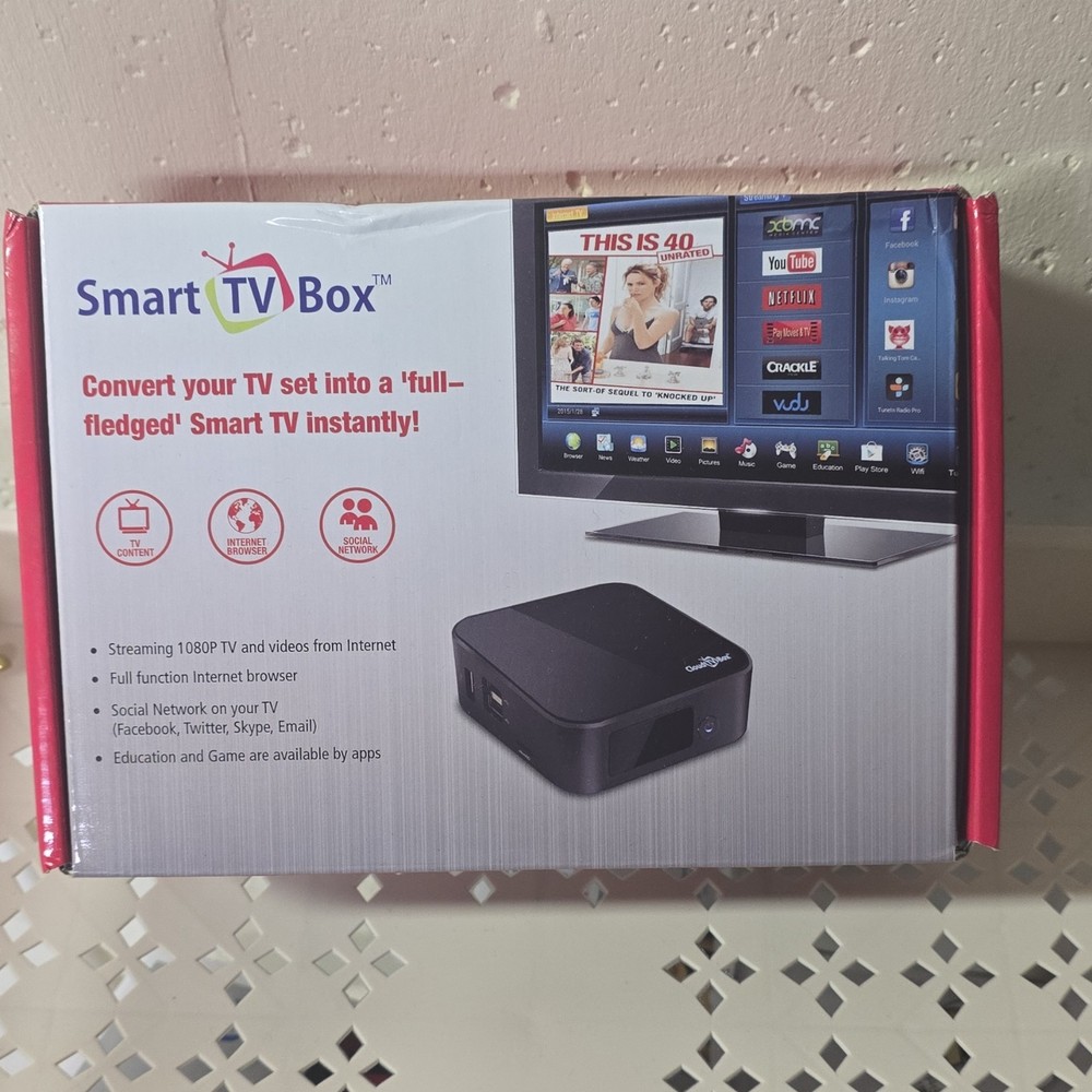 Sungale STB378 Smart TV Box 1080P HDMI Wi-Fi Ethernet 4GB Dual Core Remote