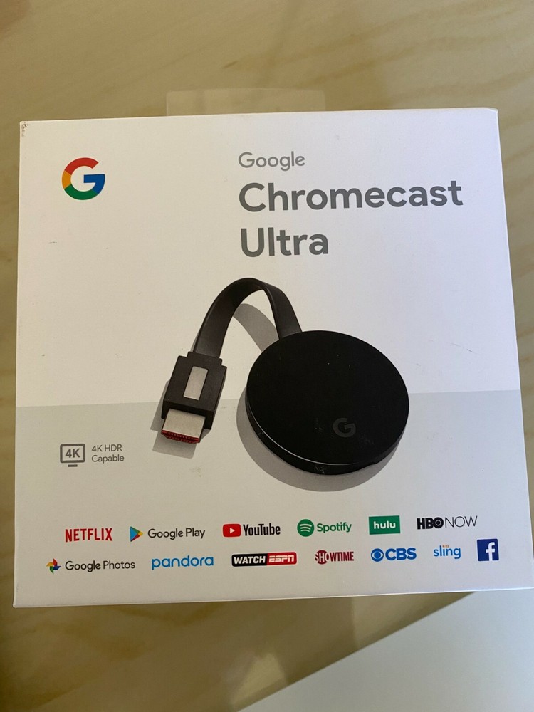 Google Chromecast Ultra 4K Digital Media Streamer – Black (GA3A00403A14)