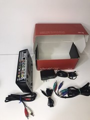 Sling Media Slingbox M1 Digital Media Streamer Cables Power Cord Box Manual WORK