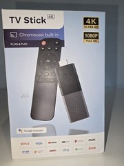 4K TV Stick Chromecast Built In Android TV 8GB 12GB Storage Bluetooth Remote New
