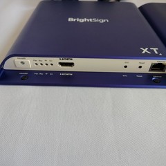 Lot of 2 BrightSign XT244 Digital Signage Players + 1) Power Adapter