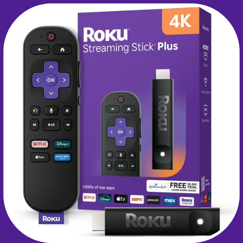 Roku – Streaming Stick Plus 2025 – 4K & HDR Streaming Device for TV with Voic…