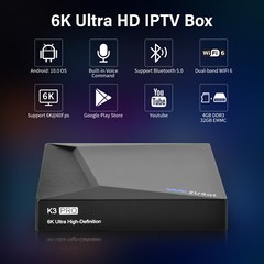 WE2USAT Streaming 6K UHD Voice Control Smart TV Box US