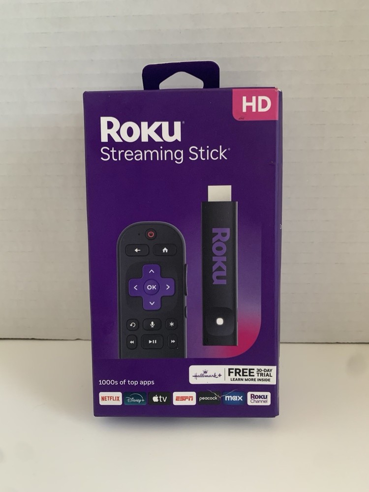 Roku Streaming Stick HD Media Player with Voice Remote – 2025 Model – New Sealed