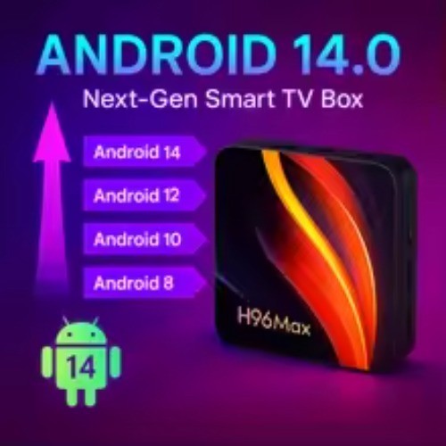 H96 MAX H313 Android 14 TV Box 4K HD WiFi6 BT5.0 100M Google Voice Assistant Sun