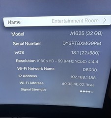 Apple TV-4th Gen 32GB HD Media Streamer A1625 Tested Unit Only Works