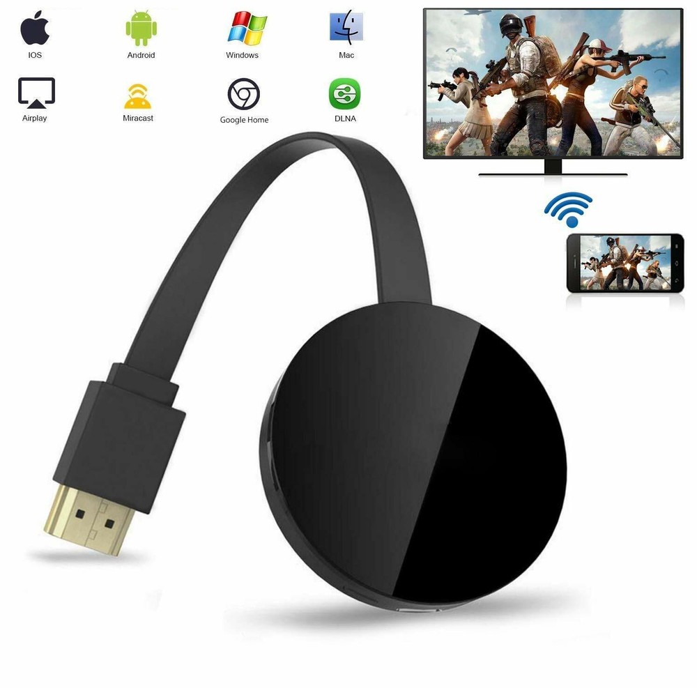 Wireless Display Dongle WiFi Portable Display Receiver 1080P HDMI Miracast Dongl