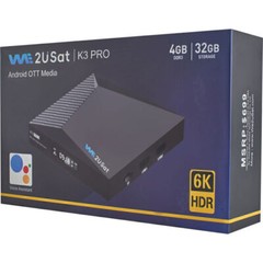 WE2USAT Streaming Media Player 6K UHD Voice Control Smart TV Box US