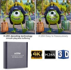 Versatile Digital Media Player – 4K, H.265, HDMI Output, Perfect for TV & Music