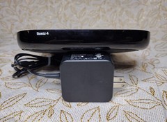 Roku 4 (4th Gen) Media Streamer 4400X W/ Power Adapter – Tested- No Remote!