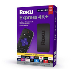 Express 4K+ Streaming Player HD/4K/HDR with Roku Voice with TV Controls