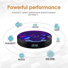 TV Box with 4GB RAM 64GB ROM MXIII Pro RK3318 Built in BT 4.1 Support Dual-WiF