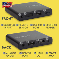 Micca 4K Ultra-Hd Digital Media Player for USB Drives and Microsd Cards, Digital