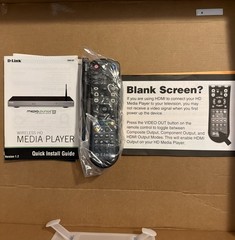 D-Link DSM-520 Wireless HD Media Player From PC To HDTV 1080i New Open Box.