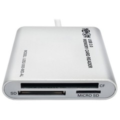 Tripp Lite USB 3.0 SuperSpeed Multi-Drive Memory Card Reader/Writer, Aluminum