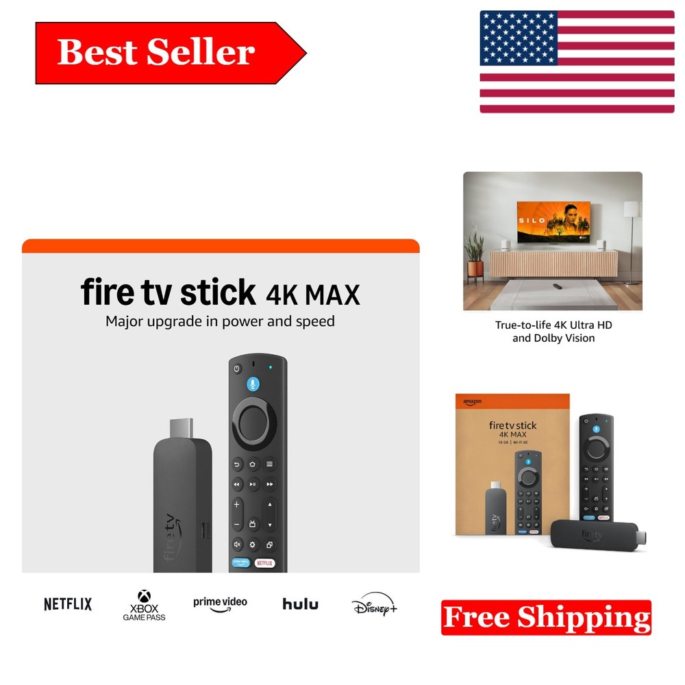 Fire TV Stick 4K Max: Stream 1.5M+ Movies, Xbox Game Pass, Voice Remote Control