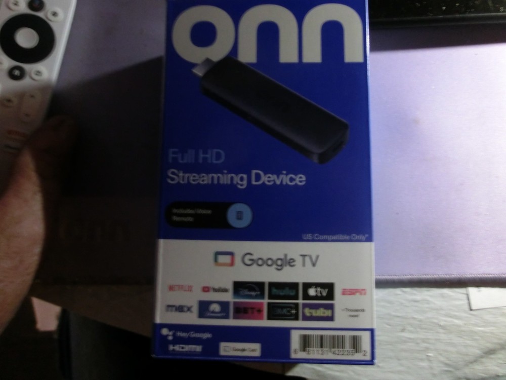 New Onn Full HD Streaming Device, Google TV | Fully Programmed | Live TV Ready