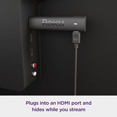 Roku Streaming Stick – Portable 4K/HDR/Dolby Vision Streaming Device, Voice Remo
