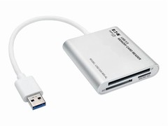 Tripp Lite USB 3.0 SuperSpeed Multi-Drive Memory Card Reader/Writer, Aluminum