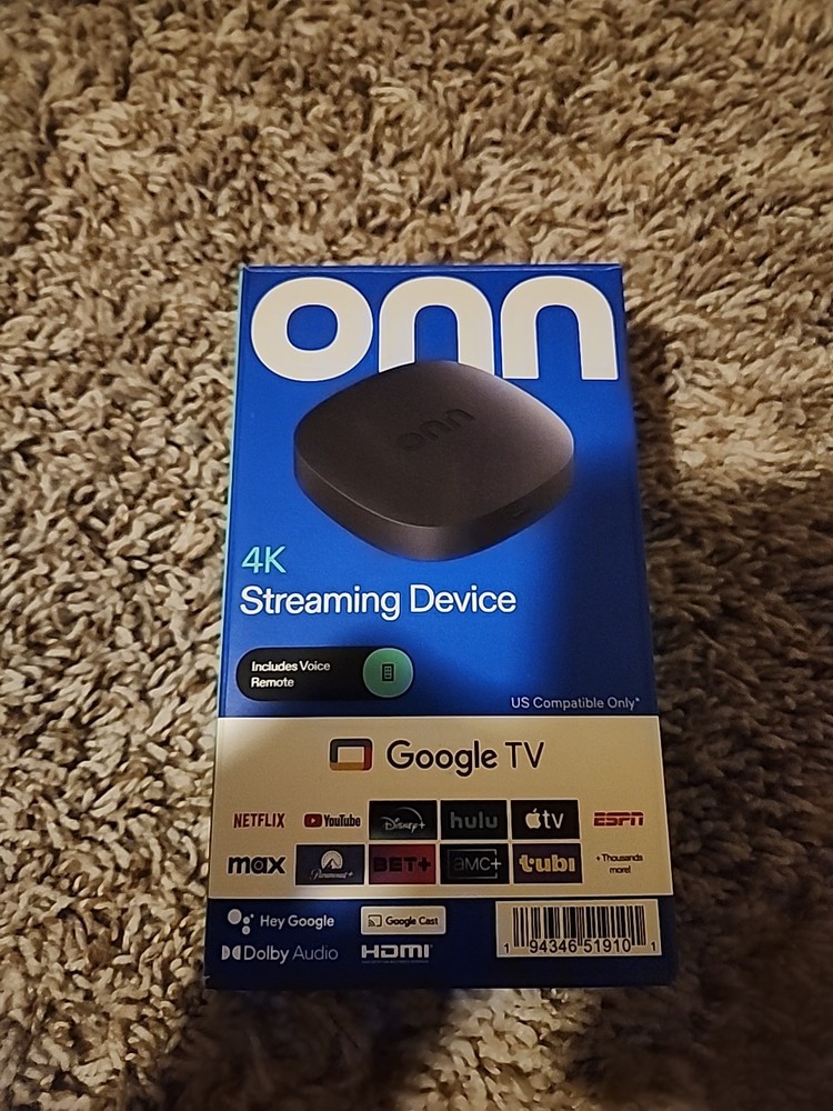 onn 4K Streaming Device, Google TV – Fast Streaming, Ultra HD, 8GB Storage, 2GB